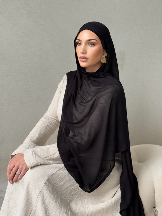 Hijab en modal onyx