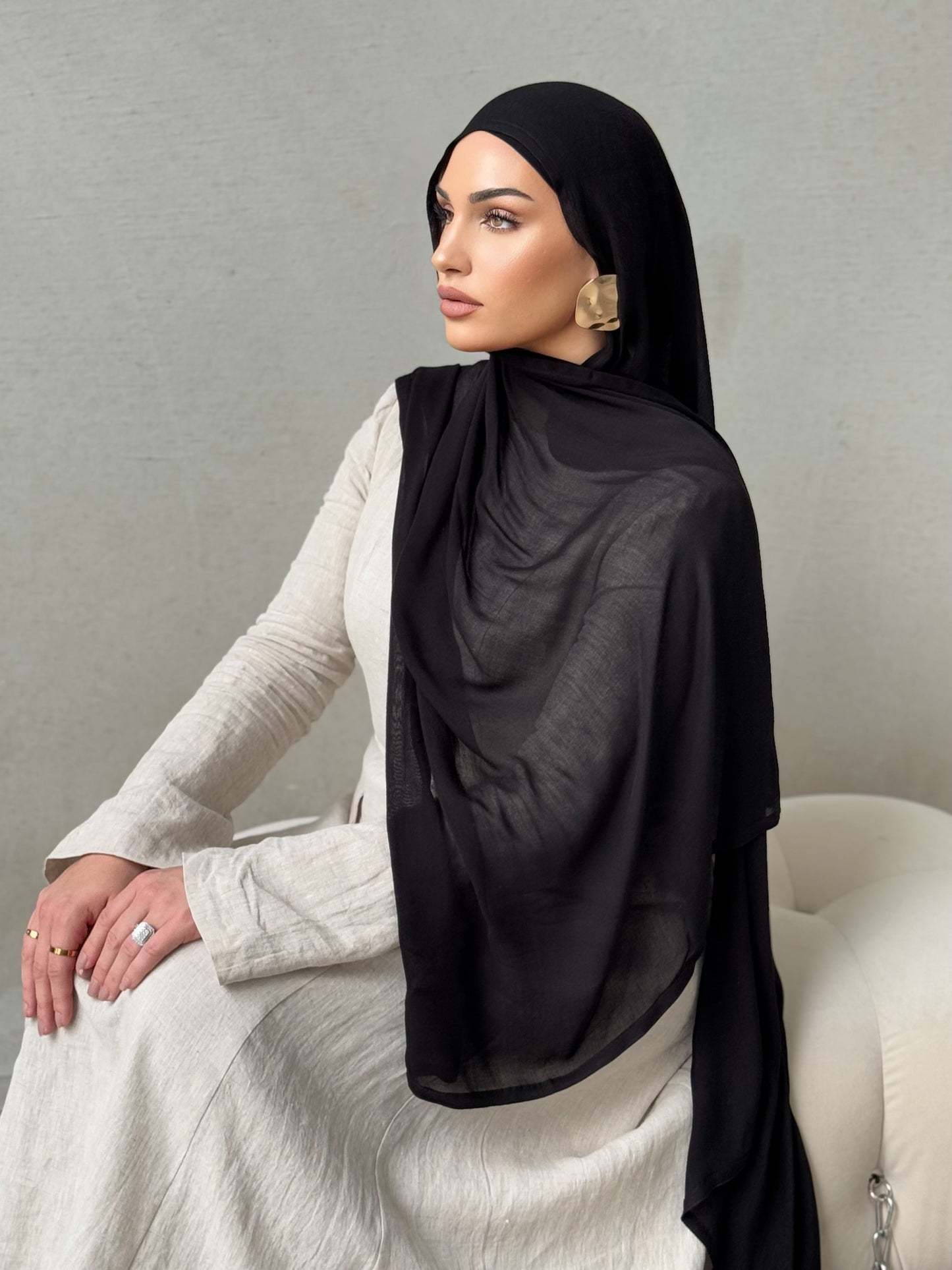 Hijab en modal onyx